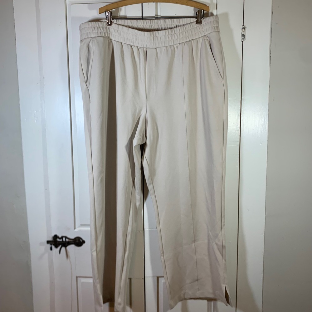 Old Navy Active Dynamic Fleece High Rise Wide Leg Pants Beige XXL Athleisure
